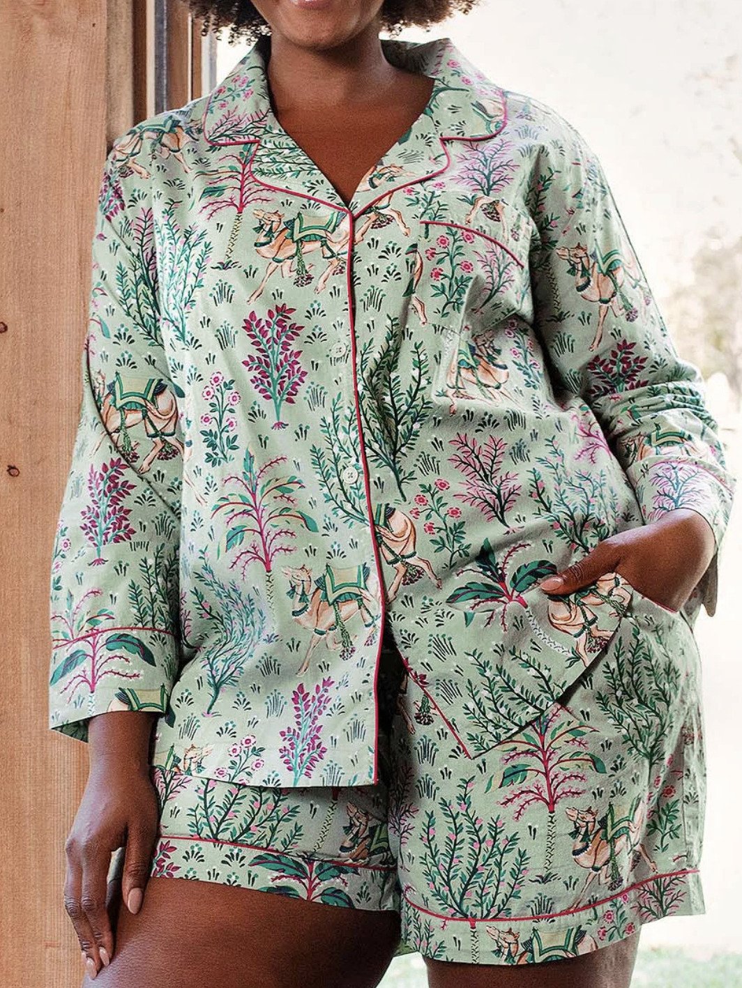 Print Fresh Camels Courtyard Pajama Set